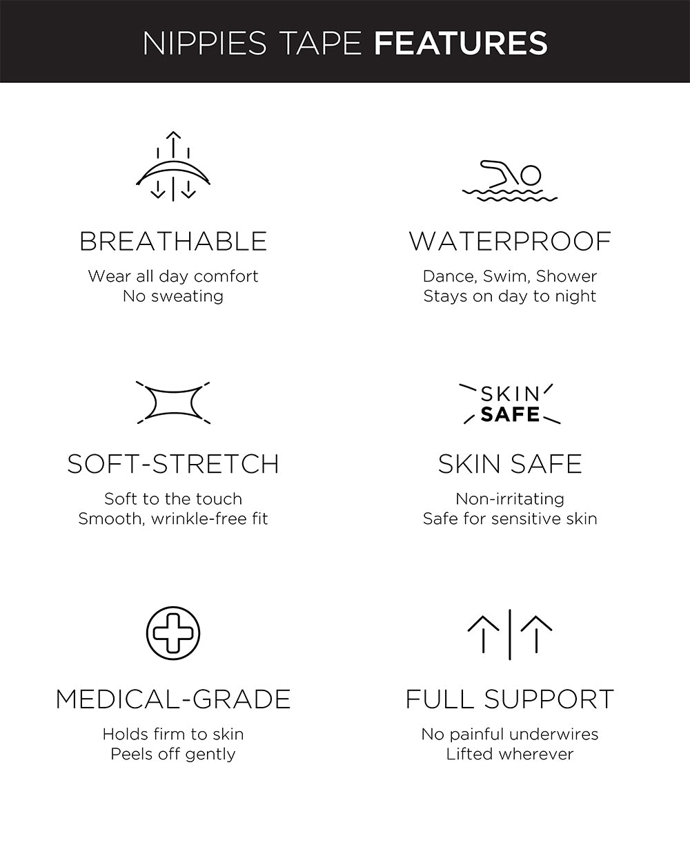 B-Six - Wardrobe Solutions - Nippies Breast Tape -brava-boutique