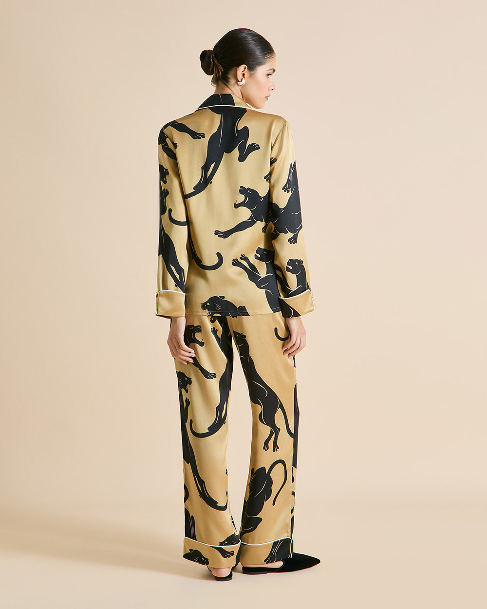 Olivia Von Halle - Pyjamas - Lila Perriand Panther Pyjamas -brava-boutique