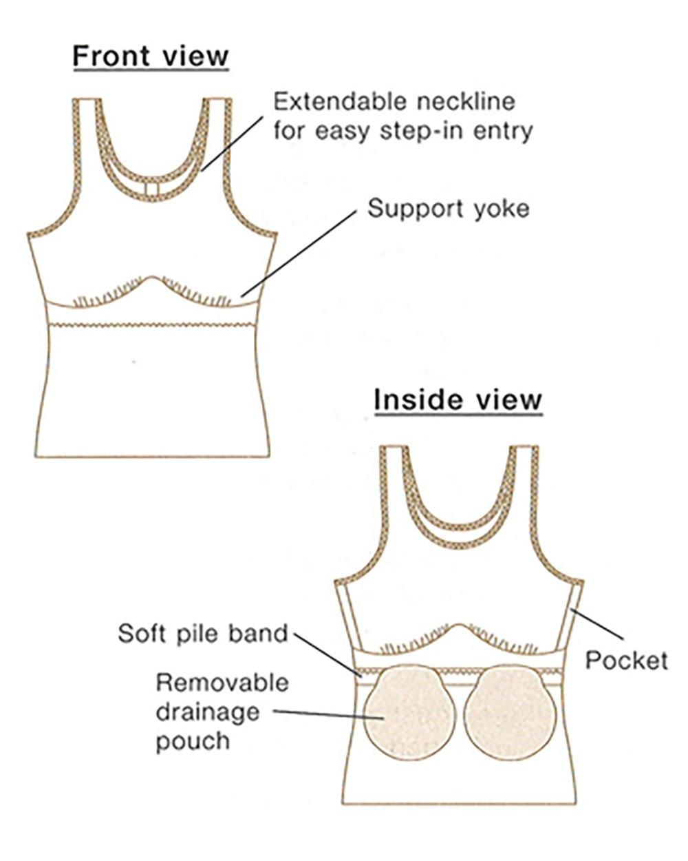 Amoena - Mastectomy Bras - Michelle Post-Surgical Camisole -brava-boutique