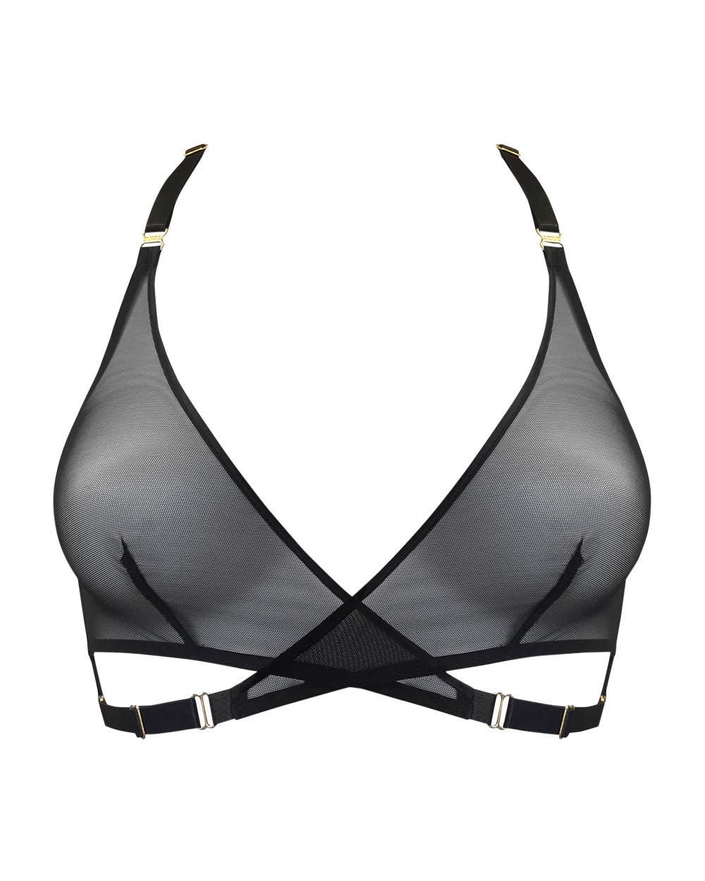 Art Deco Mesh Wrap Bra