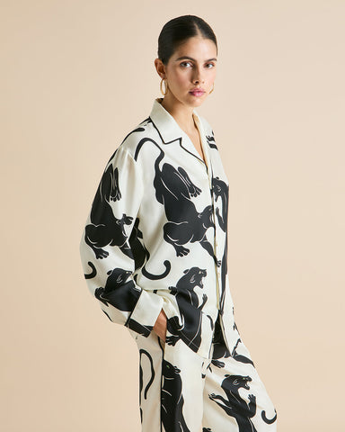 Olivia Von Halle - Pyjamas - Yves Romain Panther Pyjamas -brava-boutique