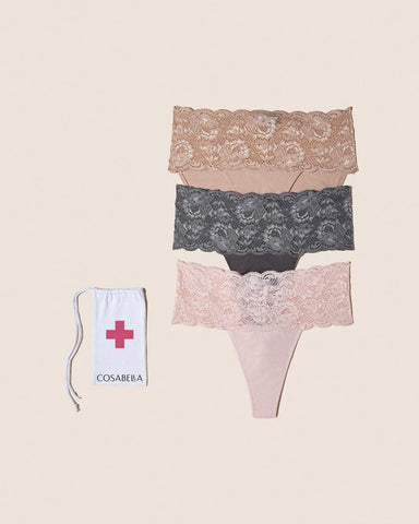 Cosabella-Thongs-Never Say Never Emergency 3 Pack-brava-boutique