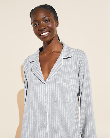 Eberjey-Pyjamas-Gisele Striped Long PJ Set-brava-boutique