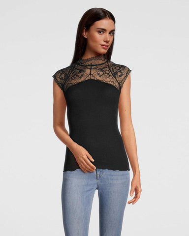 Oscalito - Camisoles - Wool & Silk Lace Top -brava-boutique