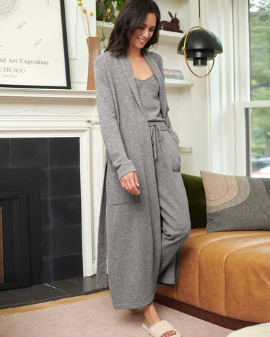 White & Warren - Robes - Long Cashmere Robe -brava-boutique