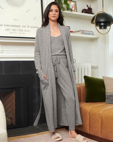 White & Warren - Robes - Long Cashmere Robe -brava-boutique